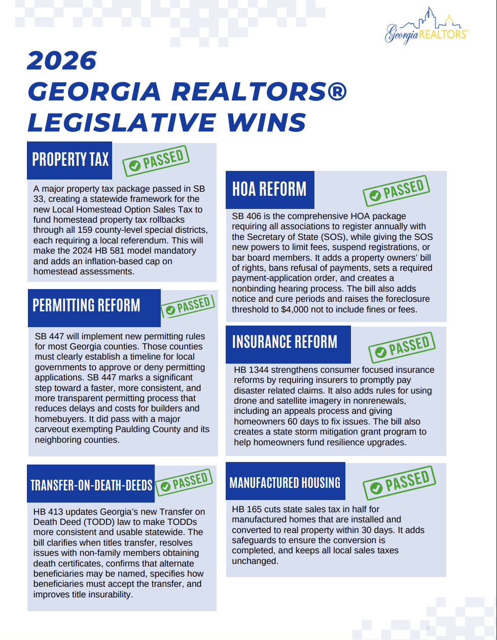 Legislative Wins Handout